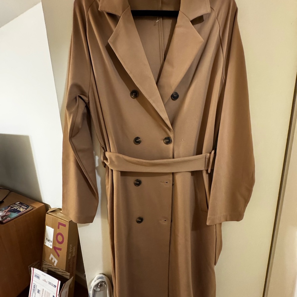 Tahari Camel Trench Coat